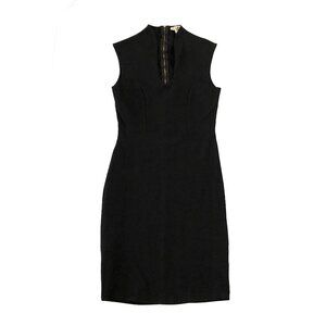 Rolla Coaster Dress Womens Size L Black Fitted Midi Bodycon Back Zip